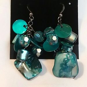 Green Dangling Earrings
